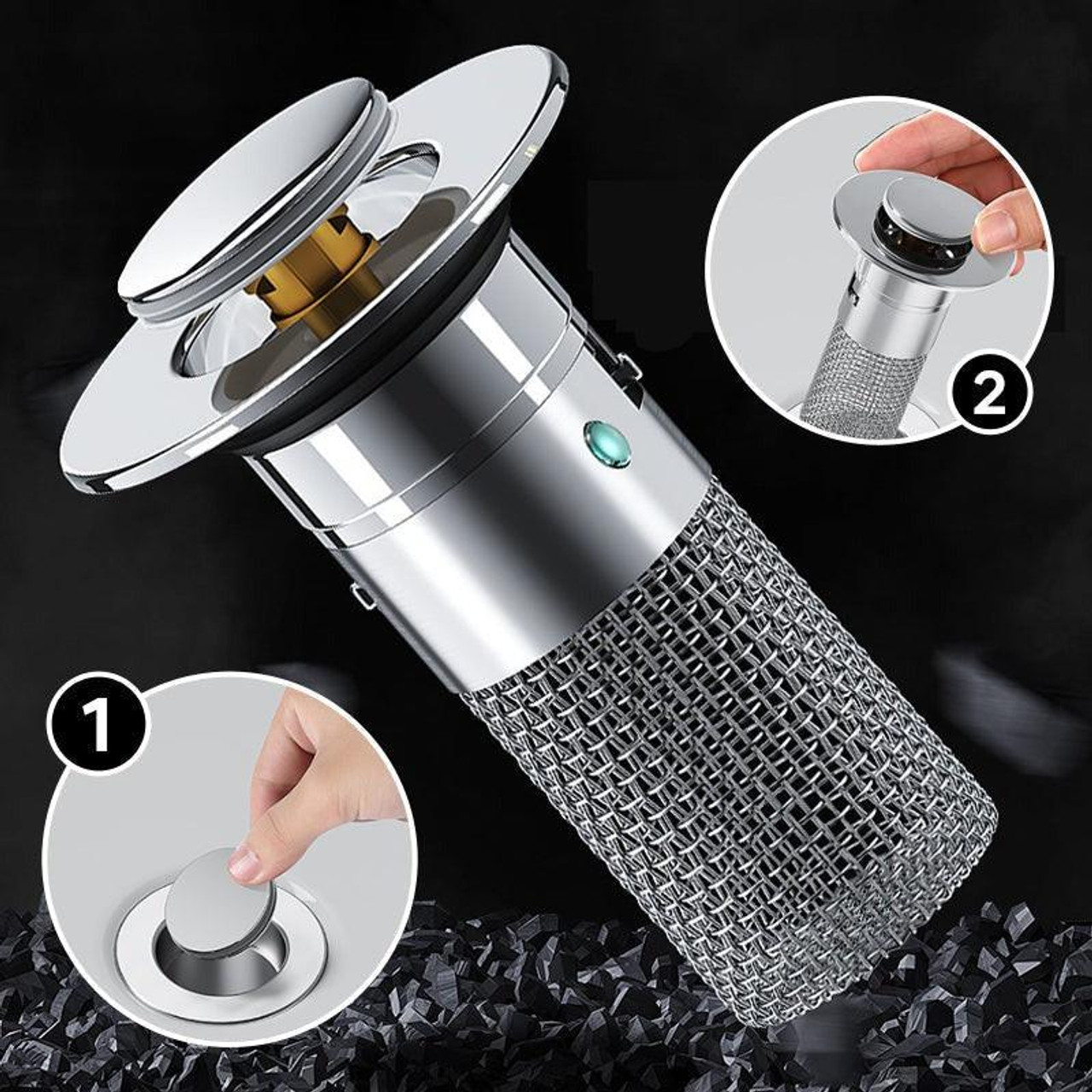 Bonde De Lavabo Avec Panier Filtrant Intégré