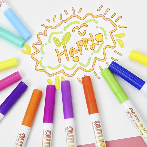 Stylos Double Ligne (Lot de 8 ou 12)