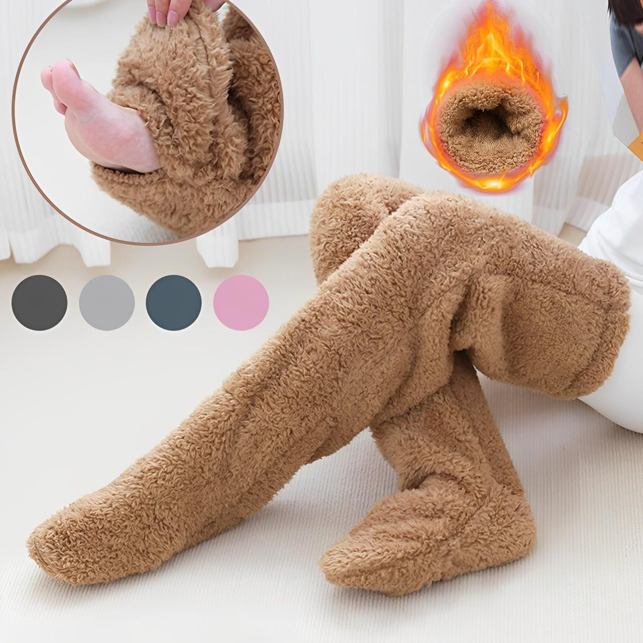 Chaussettes En Laine Polaires Pour Femme Hautes