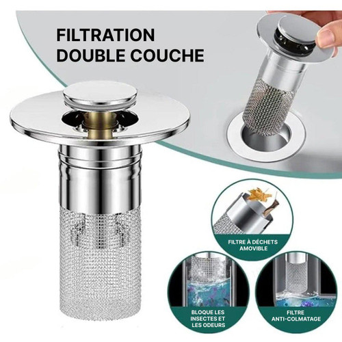 Bonde De Lavabo Avec Panier Filtrant Intégré