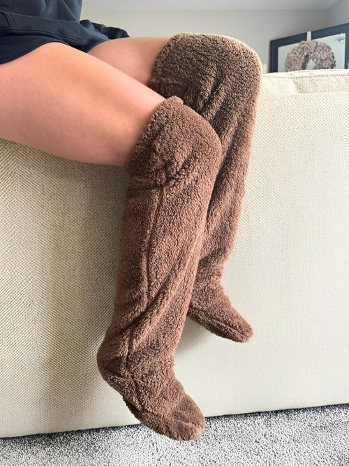 Chaussettes En Laine Polaires Pour Femme Hautes
