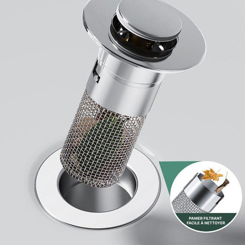 Bonde De Lavabo Avec Panier Filtrant Intégré