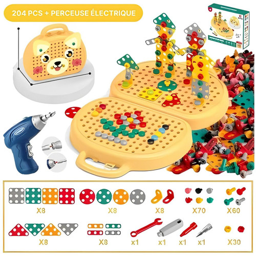 Jouet Boite à Outils Avec Perceuse Visseuse Pour Enfant