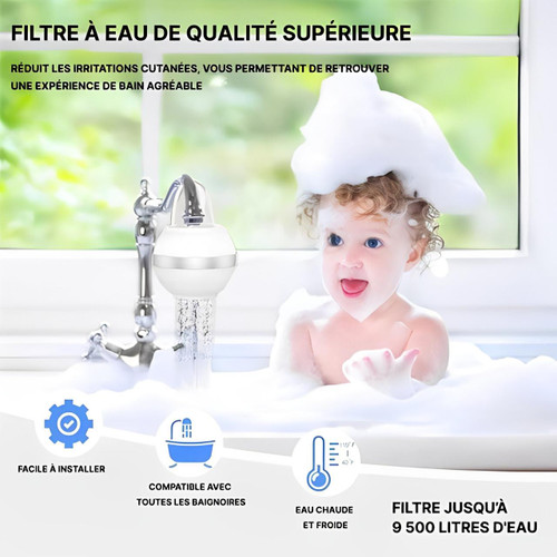 Filtre Adoucisseur d'Eau Bain Bébé 2.0