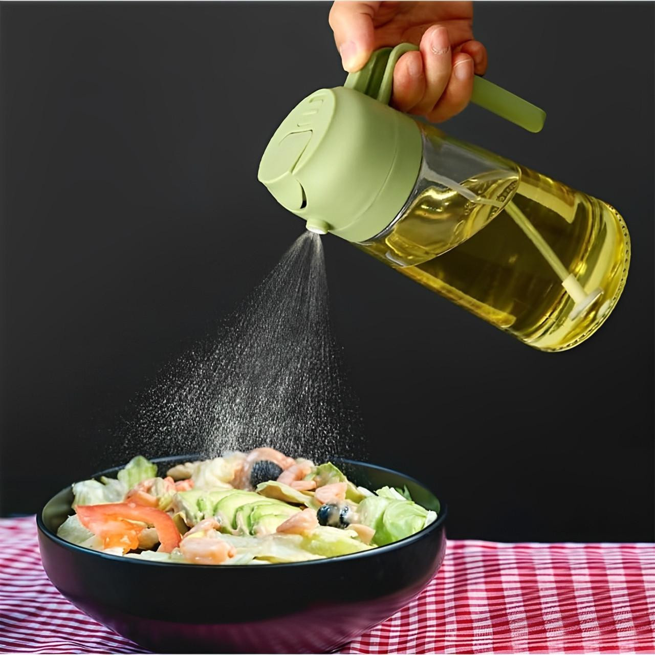 Spray Huile d'Olive Avec Pulvérisateur Et Distributeur 2-en-1