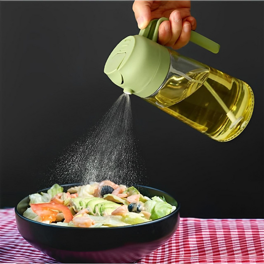 Spray Huile d'Olive Avec Pulvérisateur Et Distributeur 2-en-1
