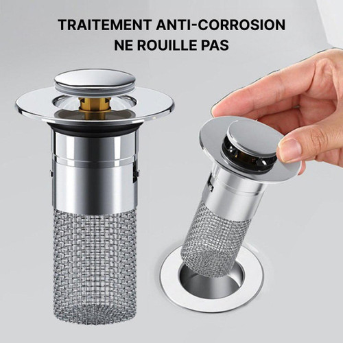 Bonde De Lavabo Avec Panier Filtrant Intégré