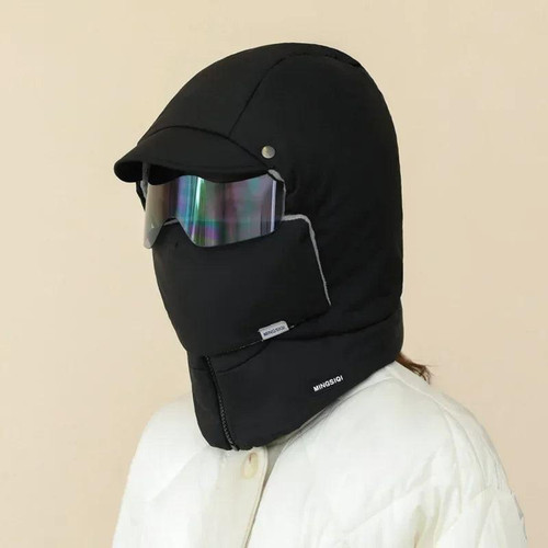 Cagoule Hiver 4-en-1 - Bonnet, Masque et Lunettes Intégrés