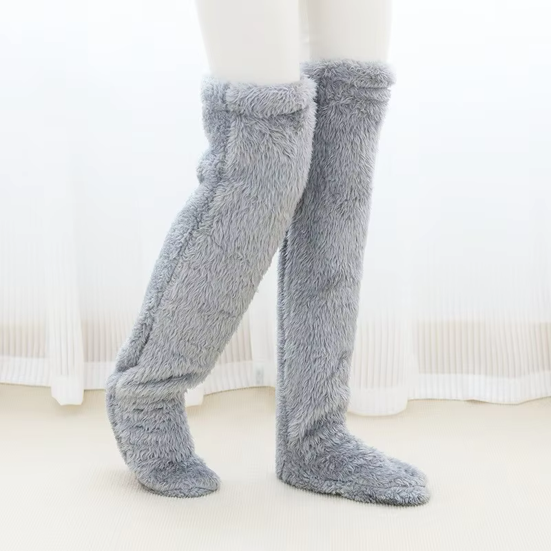 Chaussettes En Laine Polaires Pour Femme Hautes