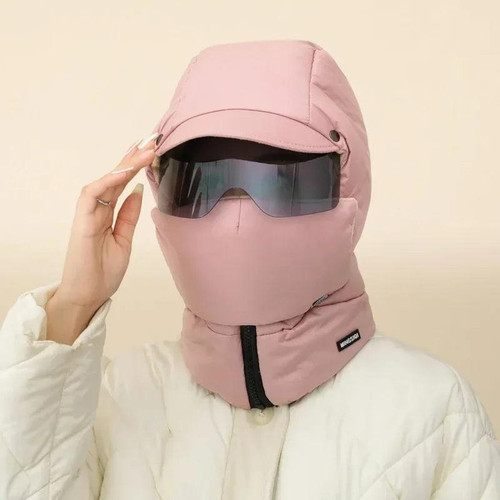 Cagoule Hiver 4-en-1 - Bonnet, Masque et Lunettes Intégrés