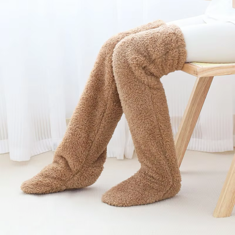 Chaussettes En Laine Polaires Pour Femme Hautes