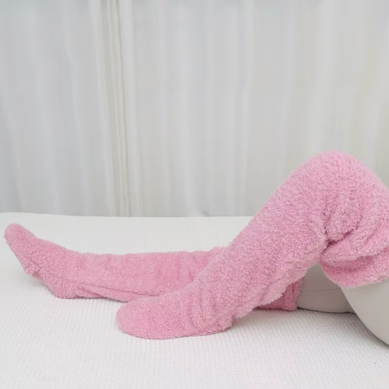 Chaussettes En Laine Polaires Pour Femme Hautes
