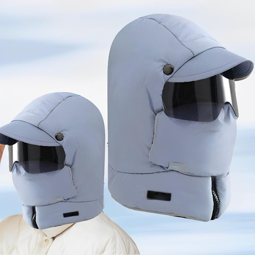Cagoule Hiver 4-en-1 - Bonnet, Masque et Lunettes Intégrés