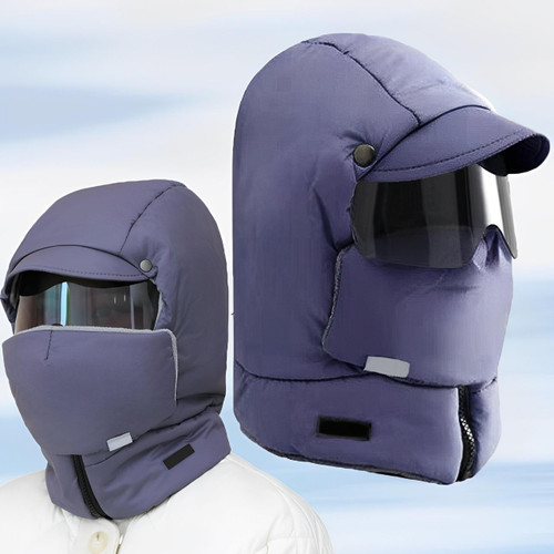 Cagoule Hiver 4-en-1 - Bonnet, Masque et Lunettes Intégrés