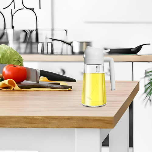 Spray Huile d'Olive Avec Pulvérisateur Et Distributeur 2-en-1