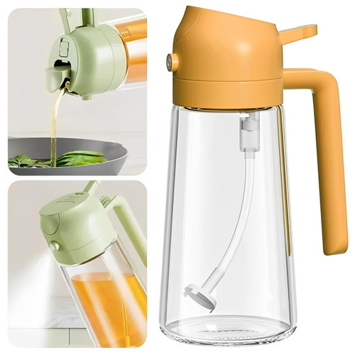 Spray Huile d'Olive Avec Pulvérisateur Et Distributeur 2-en-1