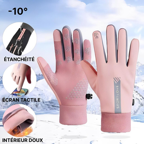 Gants Hiver Thermiques Anti Froid Imperméables Pour Écran Tactile