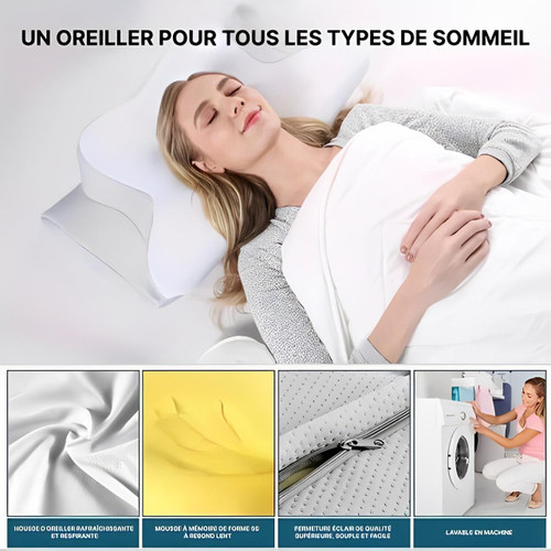 Oreiller Cervical Ergonomique À Mémoire De Forme