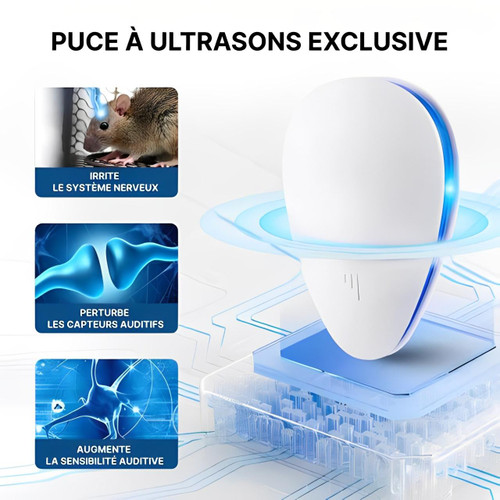 Répulsif à Ultrasons Pour Souris - Rats Et Araignées