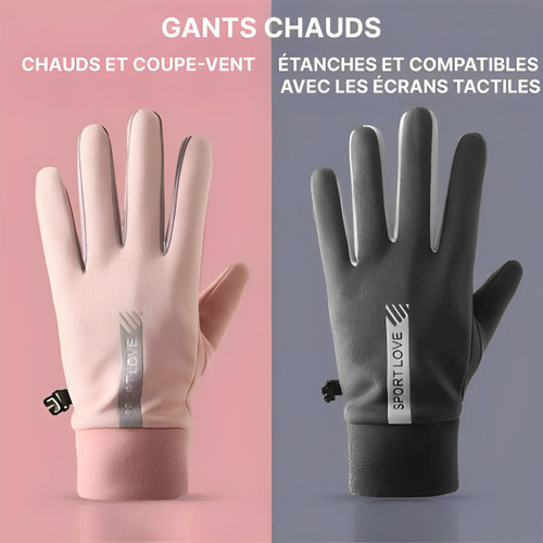 Gants Hiver Thermiques Anti Froid Imperméables Pour Écran Tactile