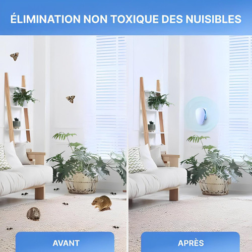 Répulsif à Ultrasons Pour Souris - Rats Et Araignées