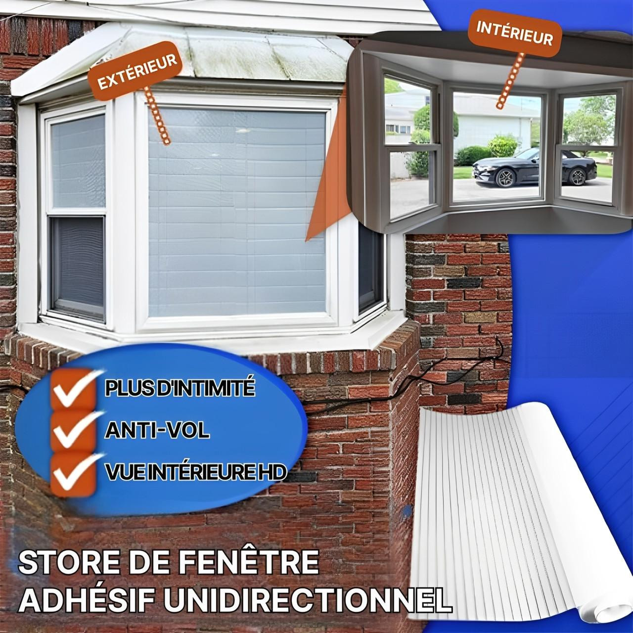 Film Fenêtre Anti-regard à Motif De Store