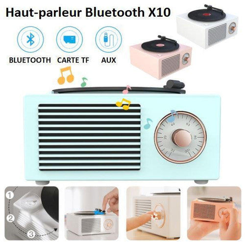 Enceinte Bluetooth Tourne-disque Vintage