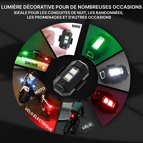 Feu Led Stroboscopique Pour Moto - Voiture Et Vélo