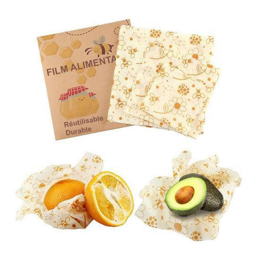 Film Alimentaire Réutilisable En Cire D'abeille