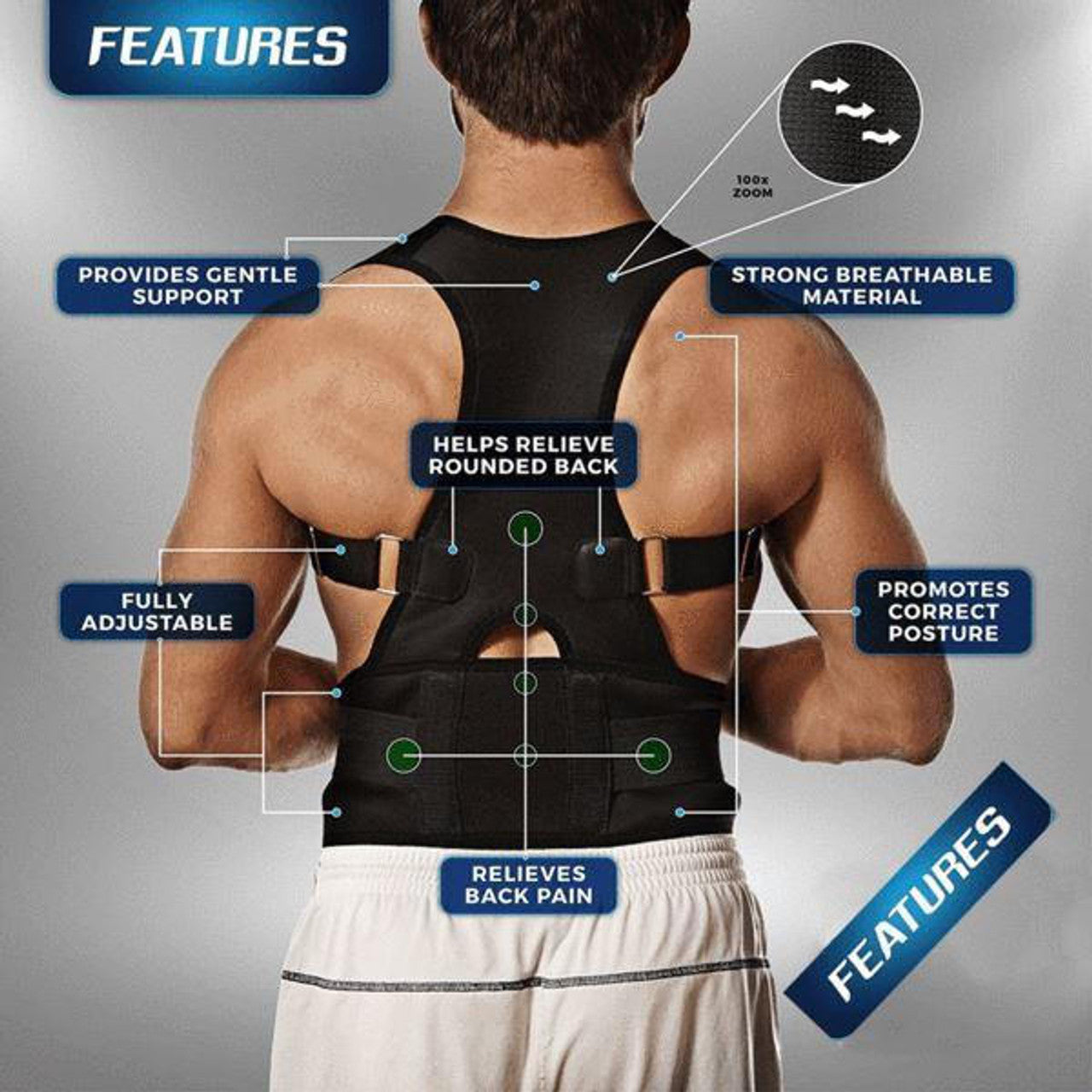 FLEX PRO Correcteur de Posture pour hommes et femmes