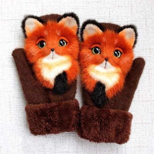 Gants d'Hiver Avec Peluche pour Femme