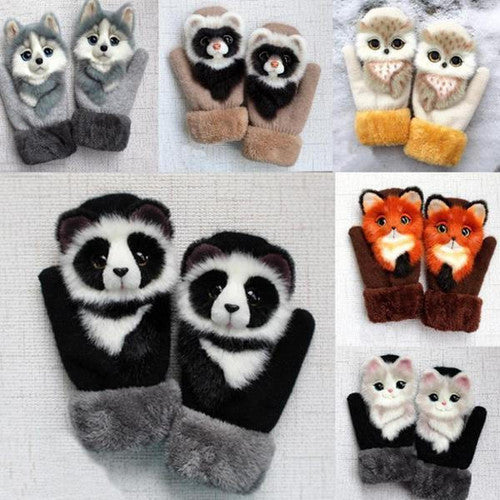 Gants d'Hiver Avec Peluche pour Femme