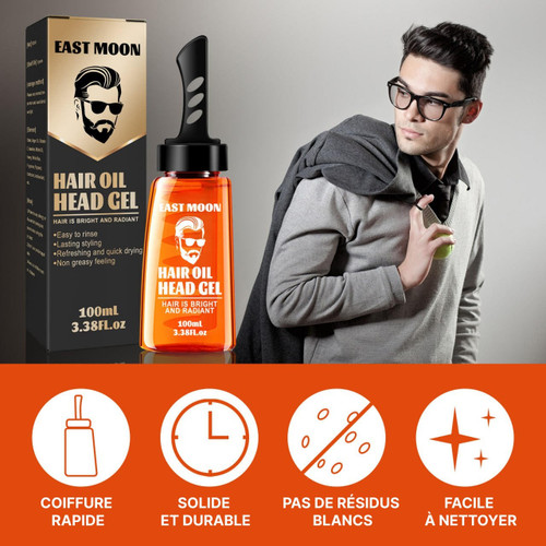 Gel Coiffant Avec Peigne 2-en-1 Pour Homme