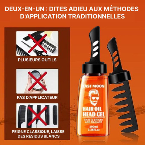 Gel Coiffant Avec Peigne 2-en-1 Pour Homme