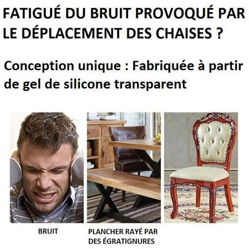 Housse De Protection En Silicone Pour Pieds De Meuble (lot de 4)