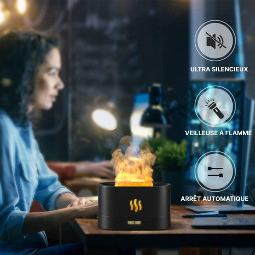 Humidificateur d'Air À Effet Flamme