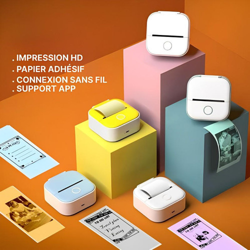 Imprimante Thermique Portable Sans Fil Pour Android et iOS