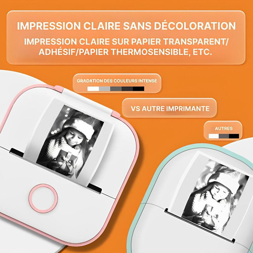 Imprimante Thermique Portable Sans Fil Pour Android et iOS