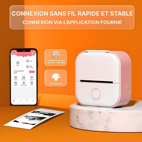 Imprimante Thermique Portable Sans Fil Pour Android et iOS