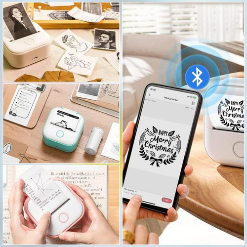 Imprimante Thermique Portable Sans Fil Pour Android et iOS