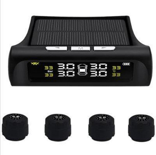 Indicateur de pression externe des pneus Sur alimentation solaire Sans fil