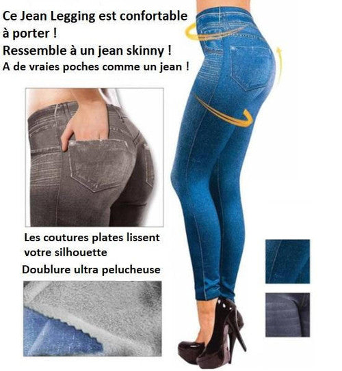 Jean Legging - Rehausseur Fessier - Extensible et Confortable