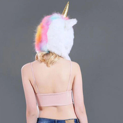 Licorne 3-en-1 Bonnet - Écharpe - Gants Avec Lumière LED Arc-en-ciel