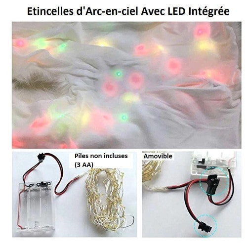 Licorne 3-en-1 Bonnet - Écharpe - Gants Avec Lumière LED Arc-en-ciel