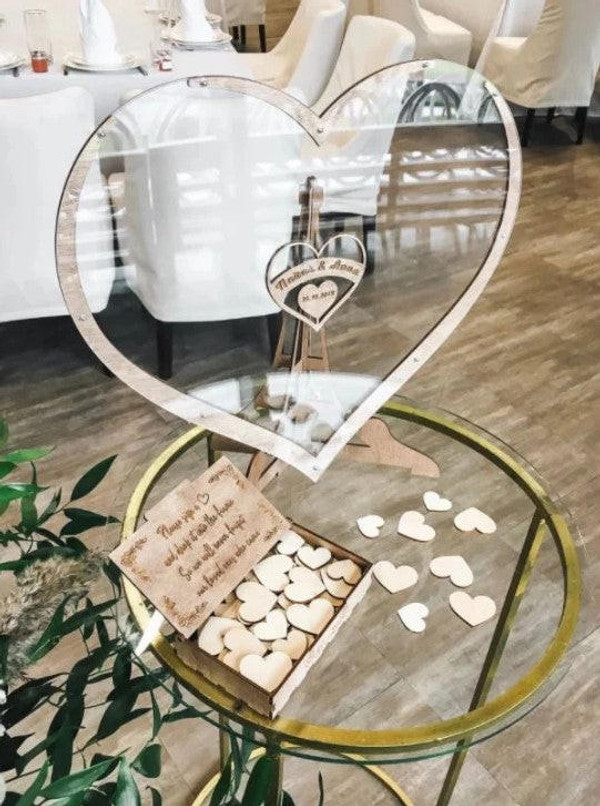Livre d'Or Coeur En Bois - WeddingHeart™