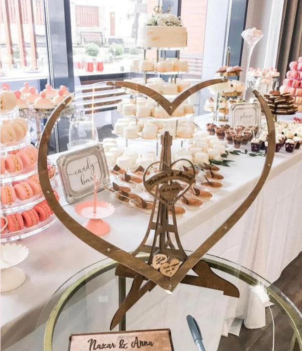Livre d'Or Coeur En Bois - WeddingHeart™