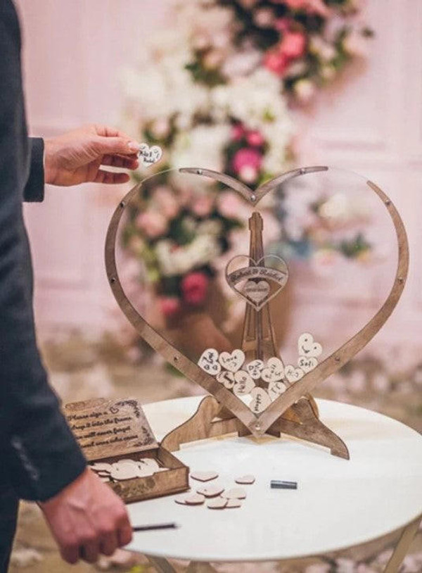 Livre d'Or Coeur En Bois - WeddingHeart™
