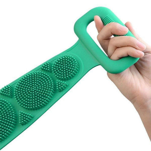 Longue Brosse de Bain Double Sens en Silicone