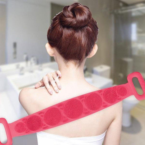 Longue Brosse de Bain Double Sens en Silicone