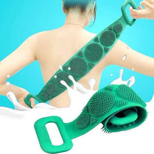 Longue Brosse de Bain Double Sens en Silicone